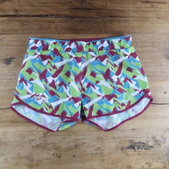 LA SPORTIVA RED/PLUM & LIME TRAIL RUNNING SHORT WITH LINER SIZE SMALL - Picture 1 of 10